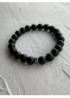 Oniks Doğal Taş Bileklik 8 mm Küre Kesim, Gemstone Bracelet