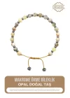 Opal Doğal Taş Makrome Örme Bileklik, Gemstone Bracelet