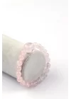 Pembe Kuvars Doğal Taş Bileklik 8mm Küre Kesim