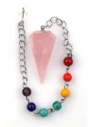 Pembe Kuvars - Doğal Taş Pandül Sarkaç, Gemstone Pendulum