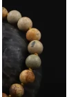 Picture Jasper Doğal Taş Makrome Örme Bileklik