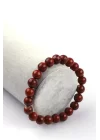 Red Jasper Doğal Taş Bileklik 8mm Küre Kesim