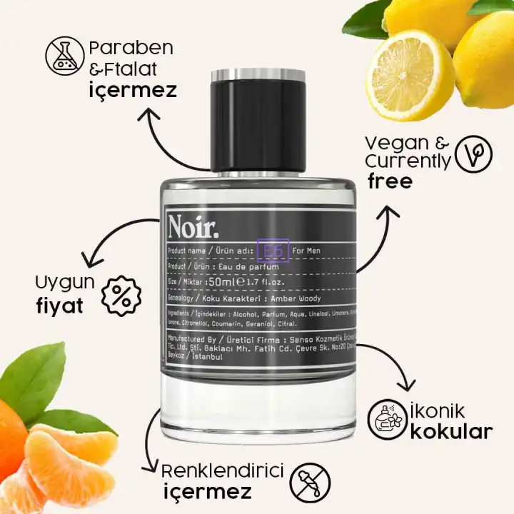 E6 Erkek EDP Parfüm 50 ML 9%