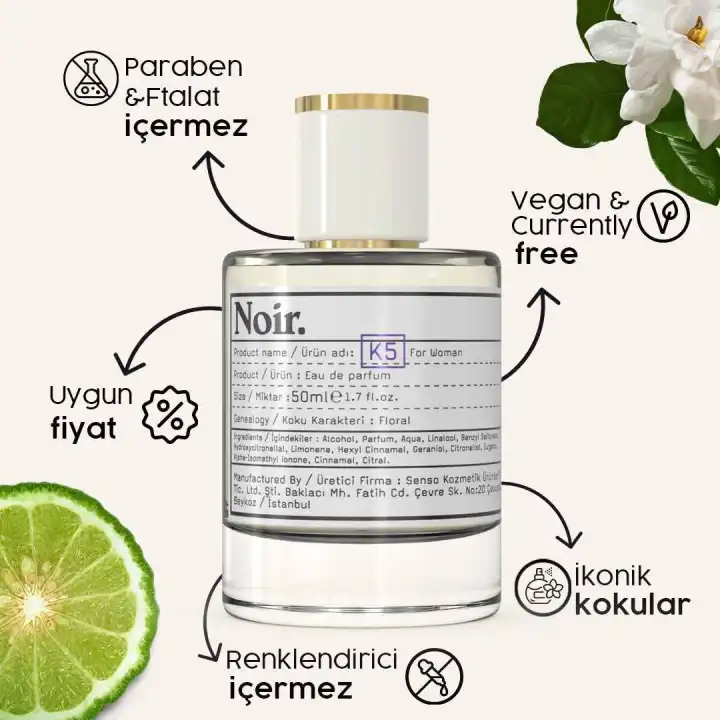 K5 Kadın EDP Parfüm 50 ML 9%