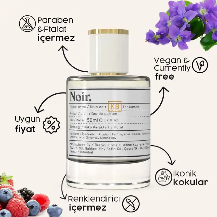 K8 Kadın EDP Parfüm 50 ML 9%