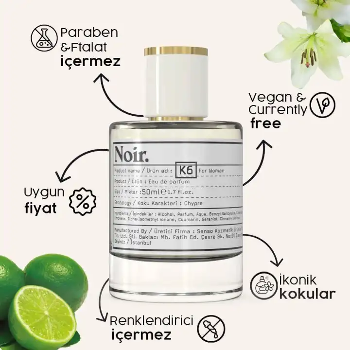 K6 Kadın EDP Parfüm 50 ML 9%