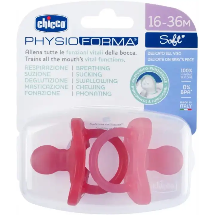 Chicco PhysioForma Soft 2li Silikon Emzik 16-36 Ay Kız