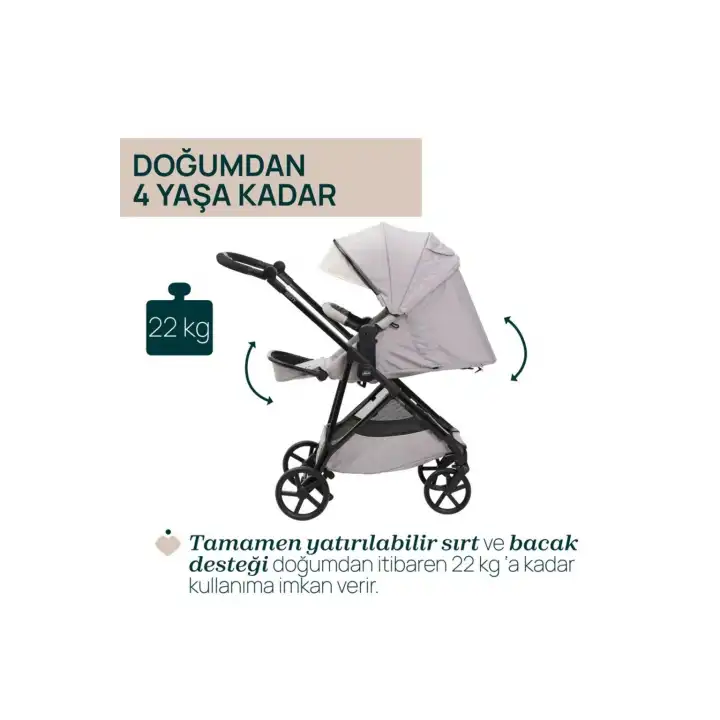 Chicco Seety Çift Yönlü Bebek Arabası - Florence Beige