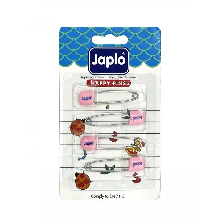 Japlo Emniyetli Çengelli Bebek İğnesi 4lü - Pembe
