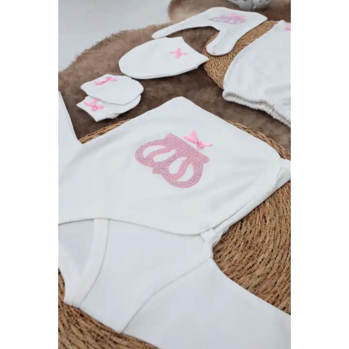 Sema Baby 5 Parça Hastane Çıkışı Zıbın Seti 0-3 Ay - Princess