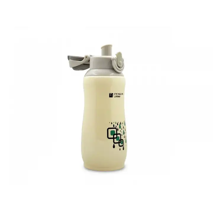 Sema Baby Penguen Kilitli Paslanmaz Çelik Bebek Termosu 600 Ml - Krem