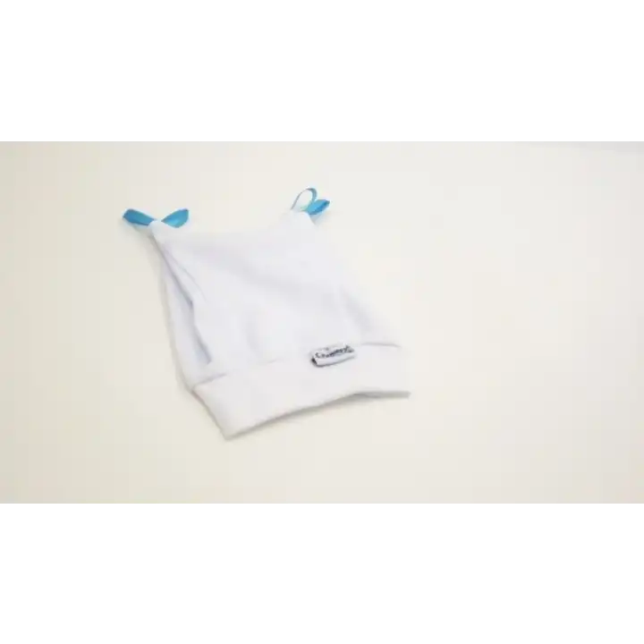 Sema Baby Yenidoğan Kurdelalı Bebek Şapka - Beyaz