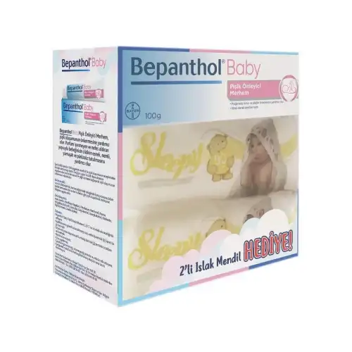 Bepanthol Baby Pişik Önleyici Merhem 100 Gr + 2 Paket Sleepy Sensitive 90 Lı Islak Havlu
