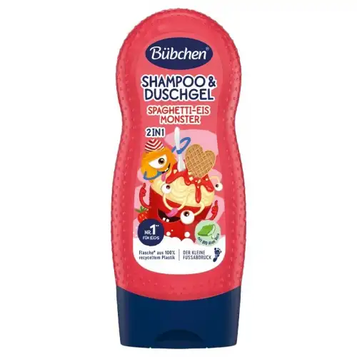 Bübchen Çocuk Şampuan&Duş Jeli 2 in 1 Spaghetti-Eis Monster 230 ml