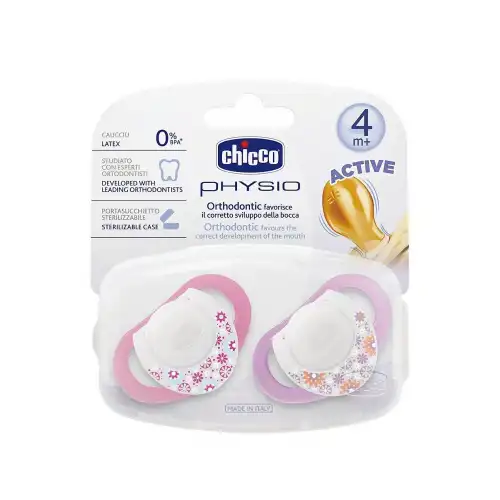 Chicco Physio Kauçuk Emzik 4+ ay - Pembe