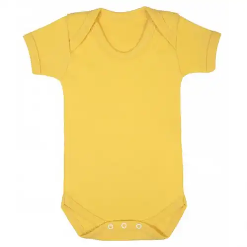 Sema Baby Prematüre Yarım Kol Penye Çıtçıtlı Badi - Sarı