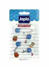 Japlo Emniyetli Çengelli Bebek İğnesi 4lü - Mavi