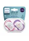 Philips Avent Ultra Air Animals 2li Desenli Emzik 6-18 Ay - Kız