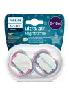 Philips Avent Ultra Air Night Karanlıkta Parlar Gece Emziği 6-18 ay Kız