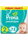 Prima Bebek Bezi Aktif Bebek 2 Beden 72 Adet Fırsat Paketi