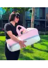 Sema Baby Portbebe Yenidoğan Bebek Yatağı - Ekru/Pembe