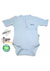 Sema Baby Yarım Kol Kaşkorse Badi (Body) - Mavi  0-6 Ay
