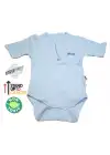 Sema Baby Yarım Kol Kaşkorse Badi (Body) - Mavi  12-18 Ay