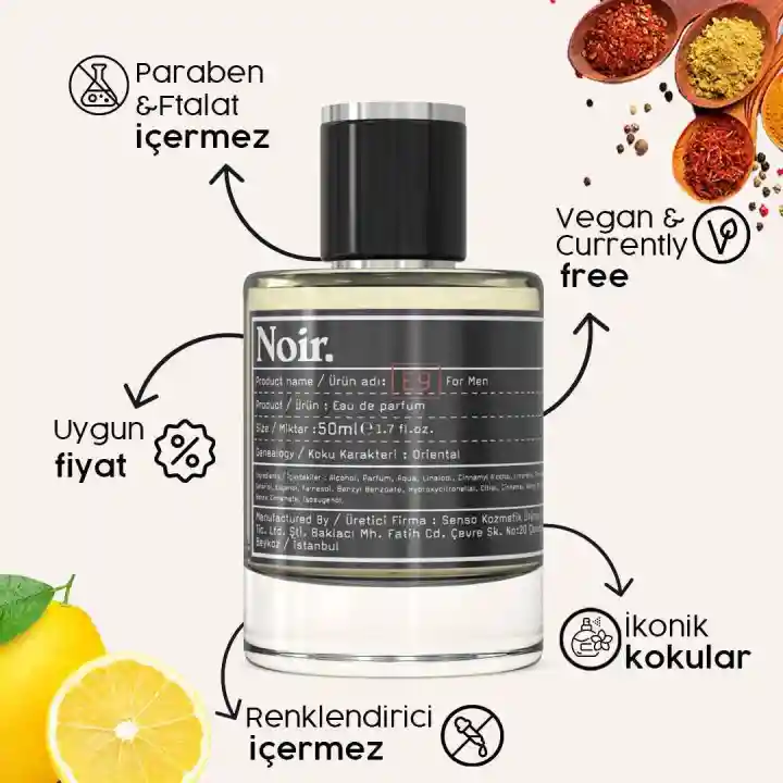Noir. E9 Erkek EDP Parfüm 50 ML