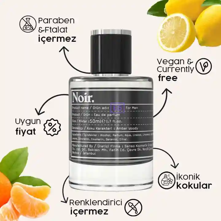 Noir. E6 Erkek EDP Parfüm 50 ML