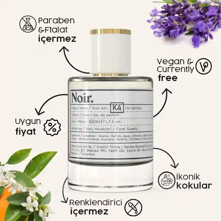 Noir. K4 Kadın EDP Parfüm 50 ML
