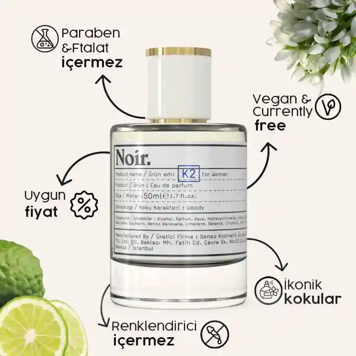 Noir. K2 Kadın EDP Parfüm 50 ML