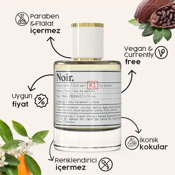 Noir. K1 Kadın EDP Parfüm 50 ML