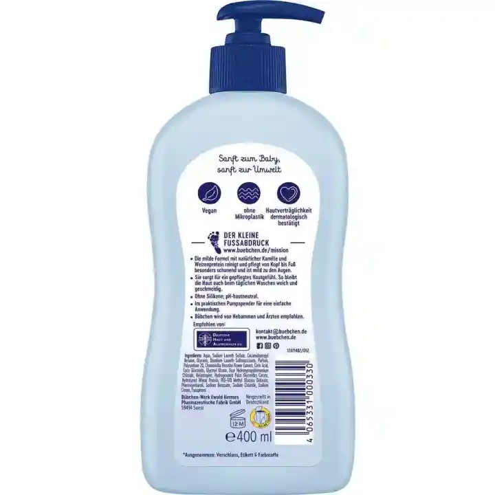Bübchen Yenidoğan Sensitive Bebek Yıkama Jeli 400 ml