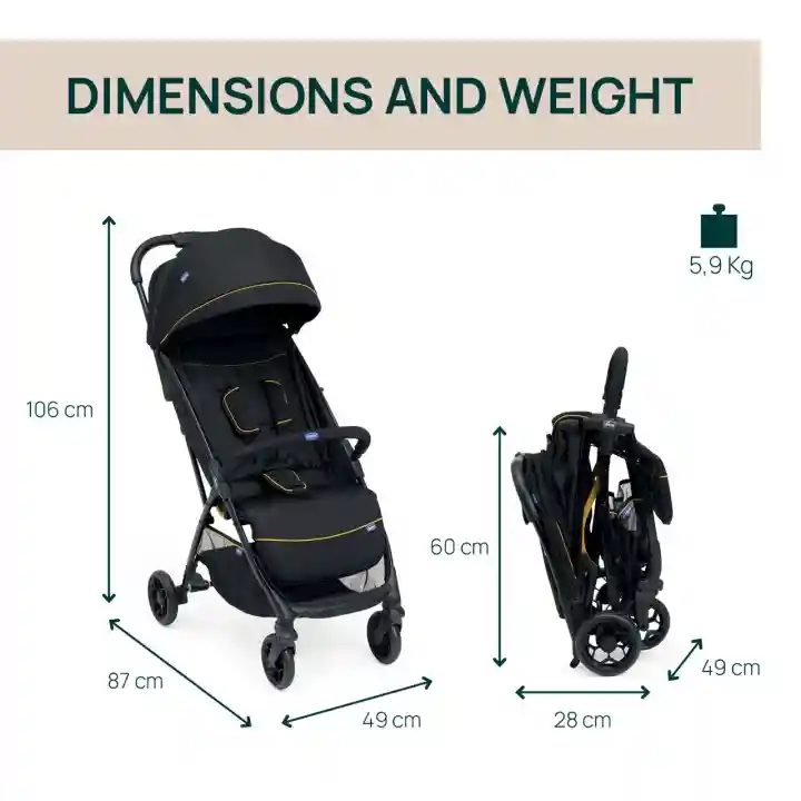 Chicco Glee Bebek Arabası - Uneven Siyah