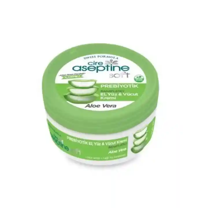 Cire Aseptine Soft Aloe Vera Özlü Rahatlatıcı Besleyici Prebiyotikli Krem 200 ml