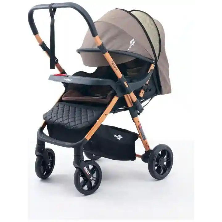 Comfymax 2-Way Çift Yönlü Bebek Arabası  – Wood Brown