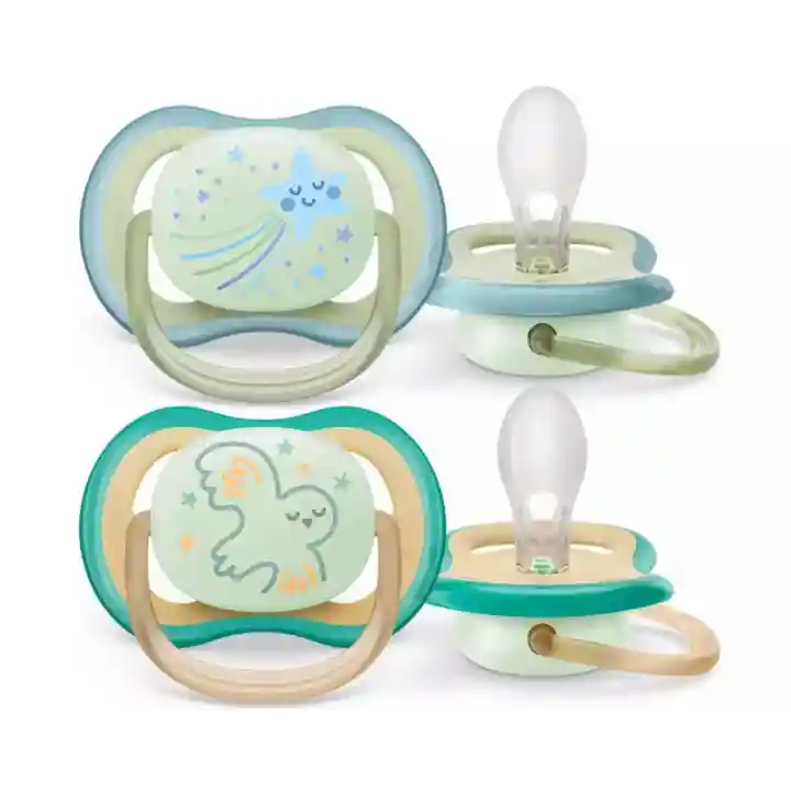 Philips Avent Ultra Air Night Karanlıkta Parlar Gece Emziği 0-6 ay Erkek SCF376/18