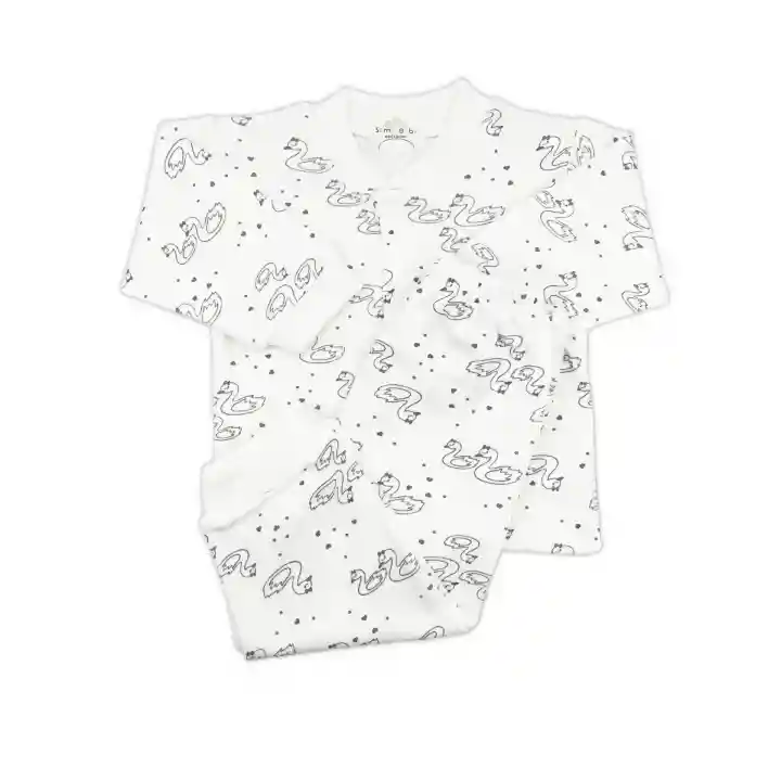 Sema Baby Sevimli Kuğu Bebek Pijama Takımı 3-6 Ay