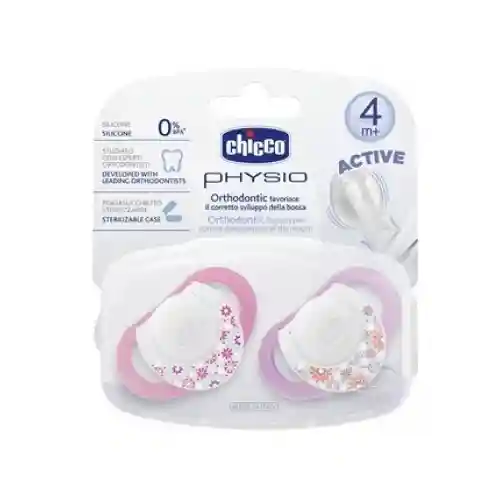 Chicco Emzik Physio Pembe Silikon 4m+ 2li