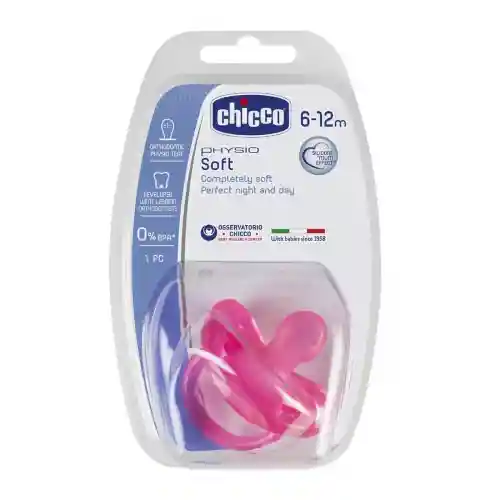 Chicco Physio Soft Silikon Emzik 12 Ay Pembe