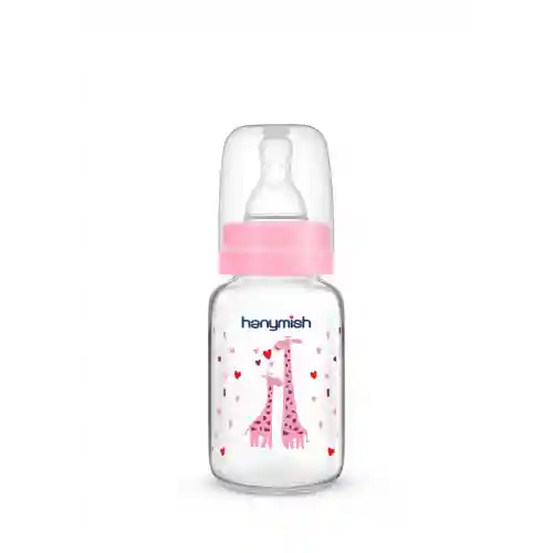 Hanymish Cam Biberon 125 ml 0-6 Ay - Pembe