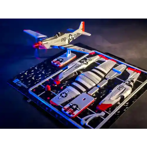 Riti Design - Mustang - P-51D Mustang Savaş Uçağı 3D Model Kit Kartı Maketi