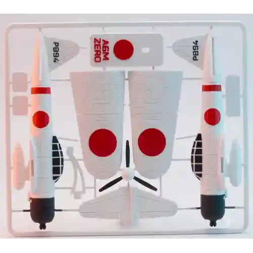 Riti Design - Zero - A6M Zero Savaş Uçağı 3D Model Kit Kartı Maketi