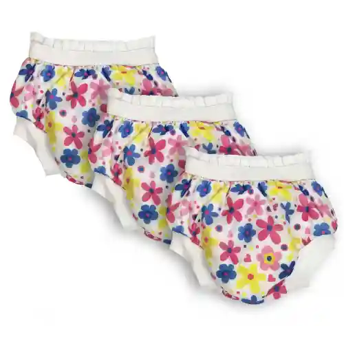 Sema Baby 3lü Desenli Lüks Alıştırma Külodu  No.3 20-25 kg - Flowers