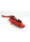 Riti Design - Volcano - 3D Hareketli Esnek Ejderha Figürü İkili Set - Siyah & Kırmızı 35cm
