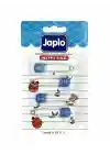 Japlo Emniyetli Çengelli Bebek İğnesi 4lü - Mavi