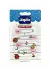 Japlo Emniyetli Çengelli Bebek İğnesi 4lü - Pembe