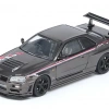 Inno64 1/64 Nissan Skyline GT-R R34 Nismo R-Tune Chrome Black Diecast Model Araba