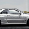 Inno64 Nissan Skyline GT-R (R34) V-Spec II Silver 1/64 Diecast Model Araç