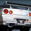 Inno64 Nissan Skyline GT-R (R34) V-Spec II Silver 1/64 Diecast Model Araç